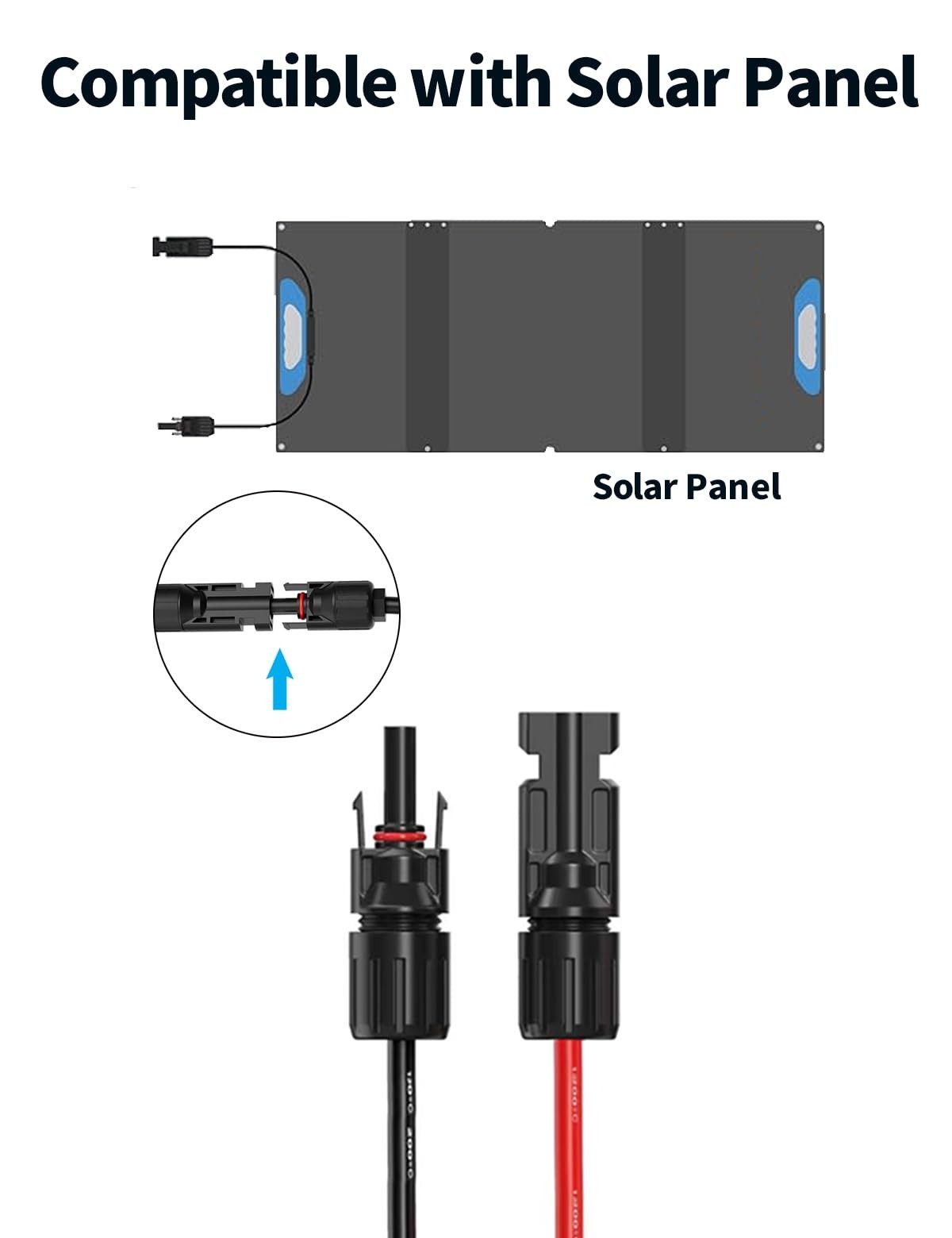 7-in-1 Solar Panel Connector Kit, Universal M-C-4 to DC 8mm XT60 Adapter for RV,