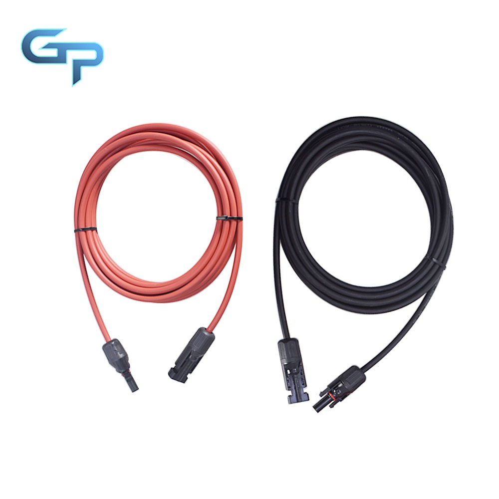 New Solar Panel Extension Cable Wire Connector 12AWG 1 Pair 10ft Black and Red