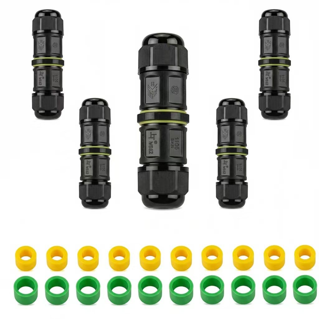 IP68 Waterproof Electrical Connector, PA66 Quick Connect for Outdoor Wires (B…