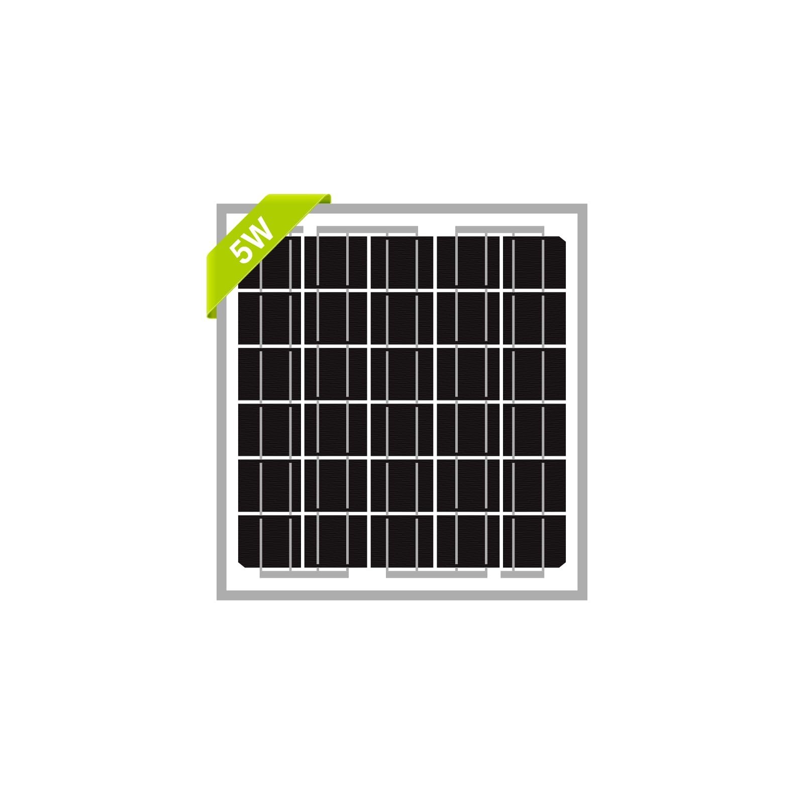 High-Efficiency 5W 12V Monocrystalline Solar Panel Battery Maintainer for RV, Bo