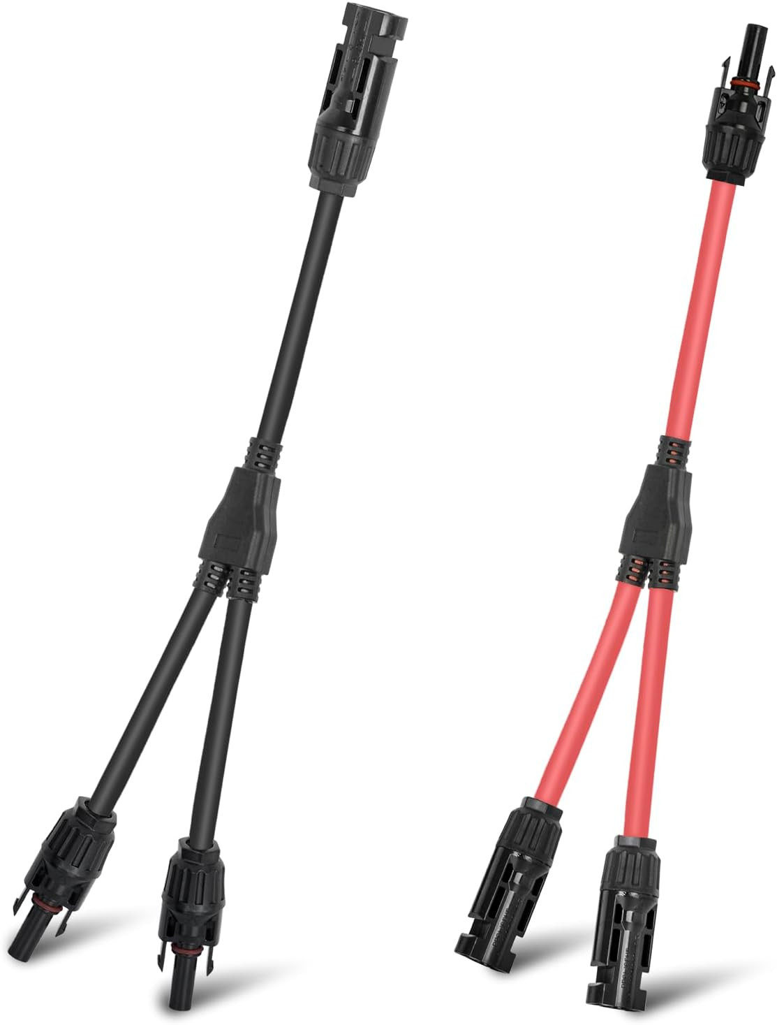 2 to 1 Solar Panel Connectors Y Branch Universal 10 AWG Solar Connectors (Red &