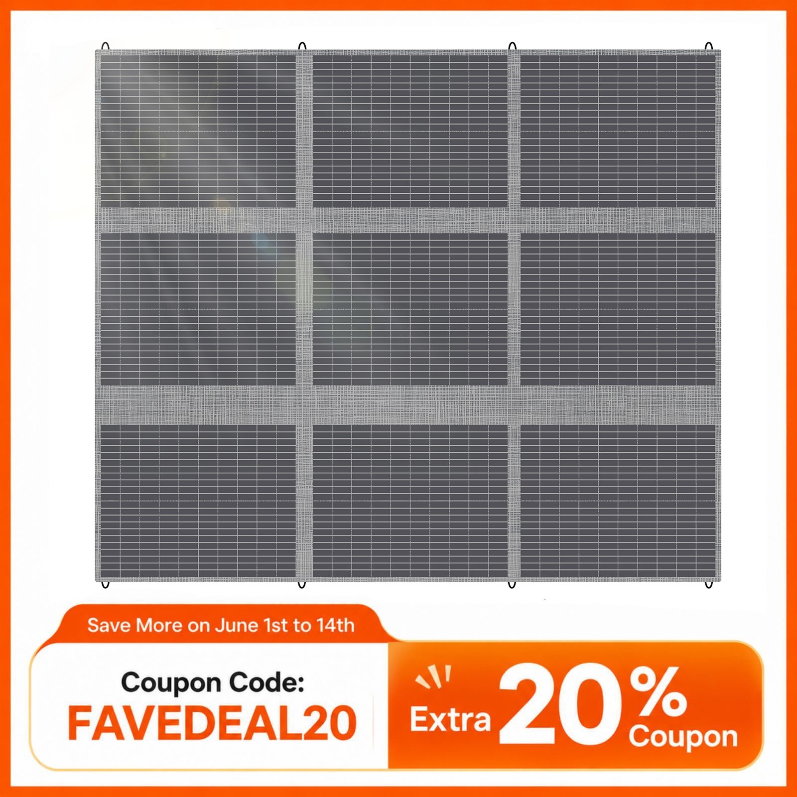 MHPOWOS 400W Portable Foldable Solar Panel Lightweight for Outdoor Power Station