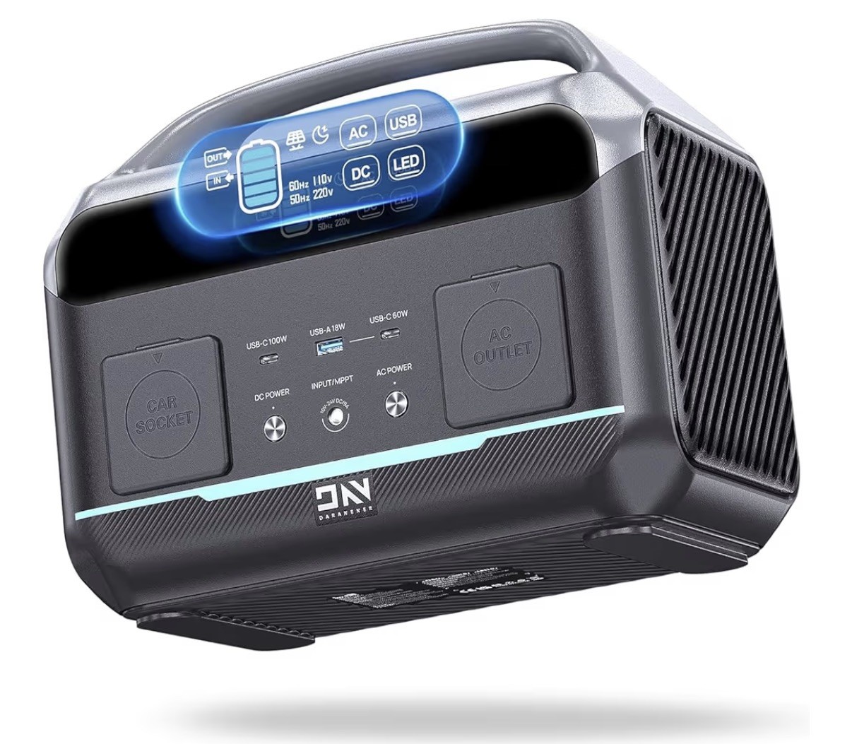 DaranEner 600W/299Wh Portable Power Station Solar Generator Travel Camping Z0F3
