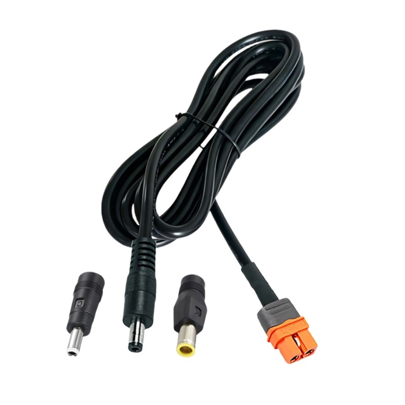 Solar Use XT60i to DC5521 Cable with 5525 and 7909 Add-On Set Power Cable