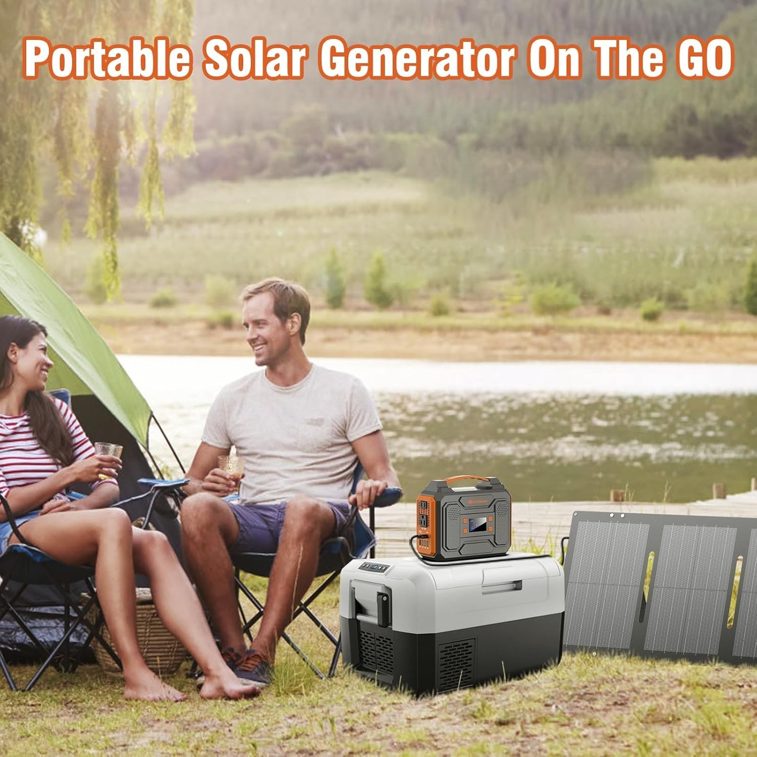 280Wh Battery Power Pack – 300W Solar Generator with USB Ports for RVs & Camping