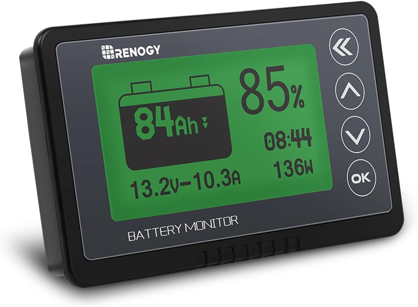 500A Battery Monitor with Shunt, High and Low Voltage Programmable Alarm, Ran…