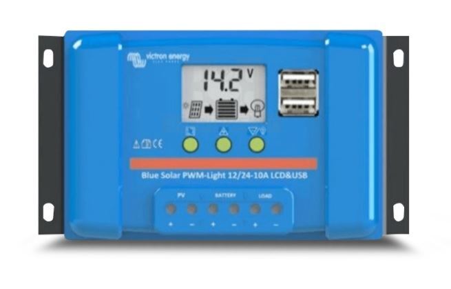 Victron Energy BlueSolar PWM LCD-USB 12/24V 10A Solar Charge Controller