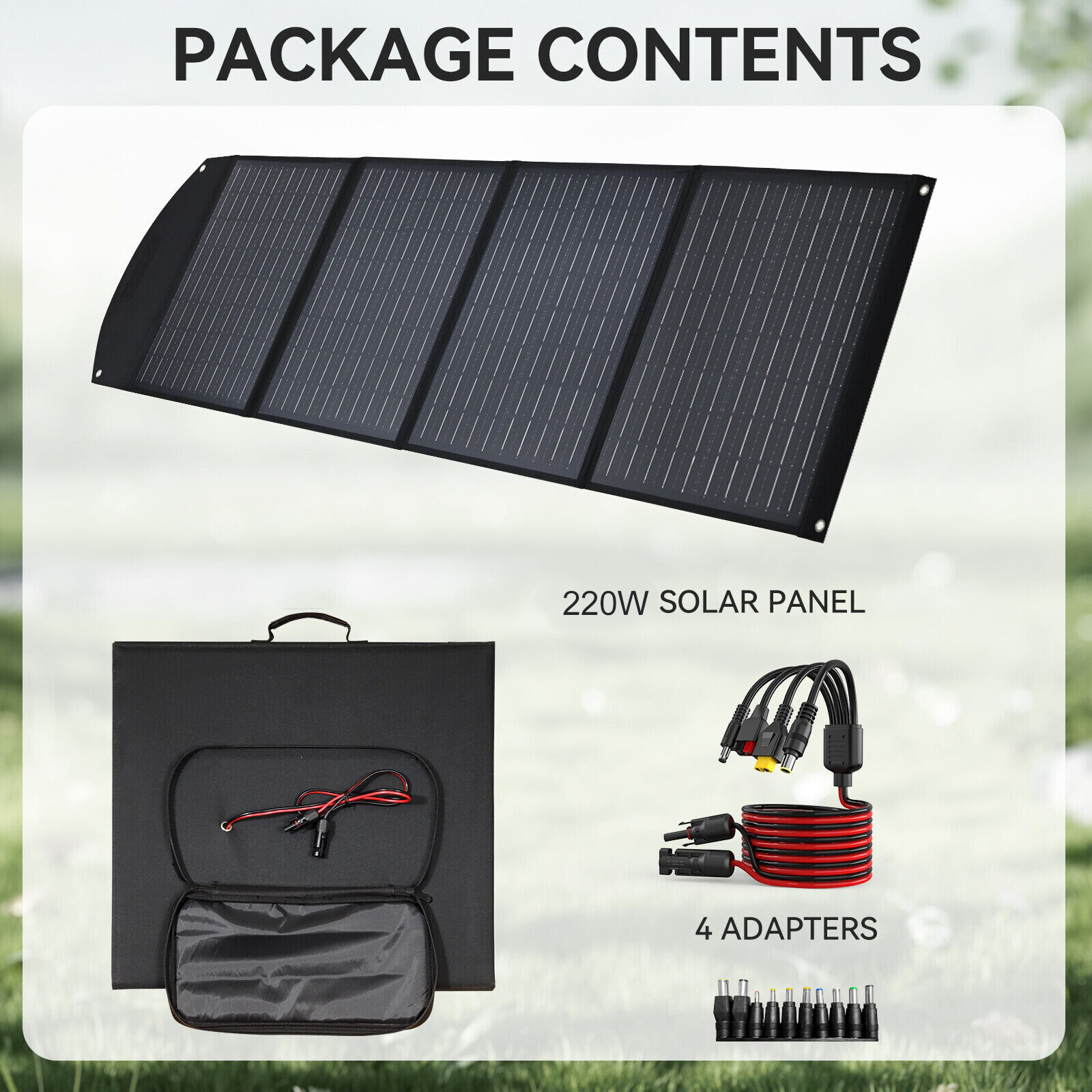160W 220W 400W Foldable Portable Solar Panel Kit for Power Station Home RV Camp