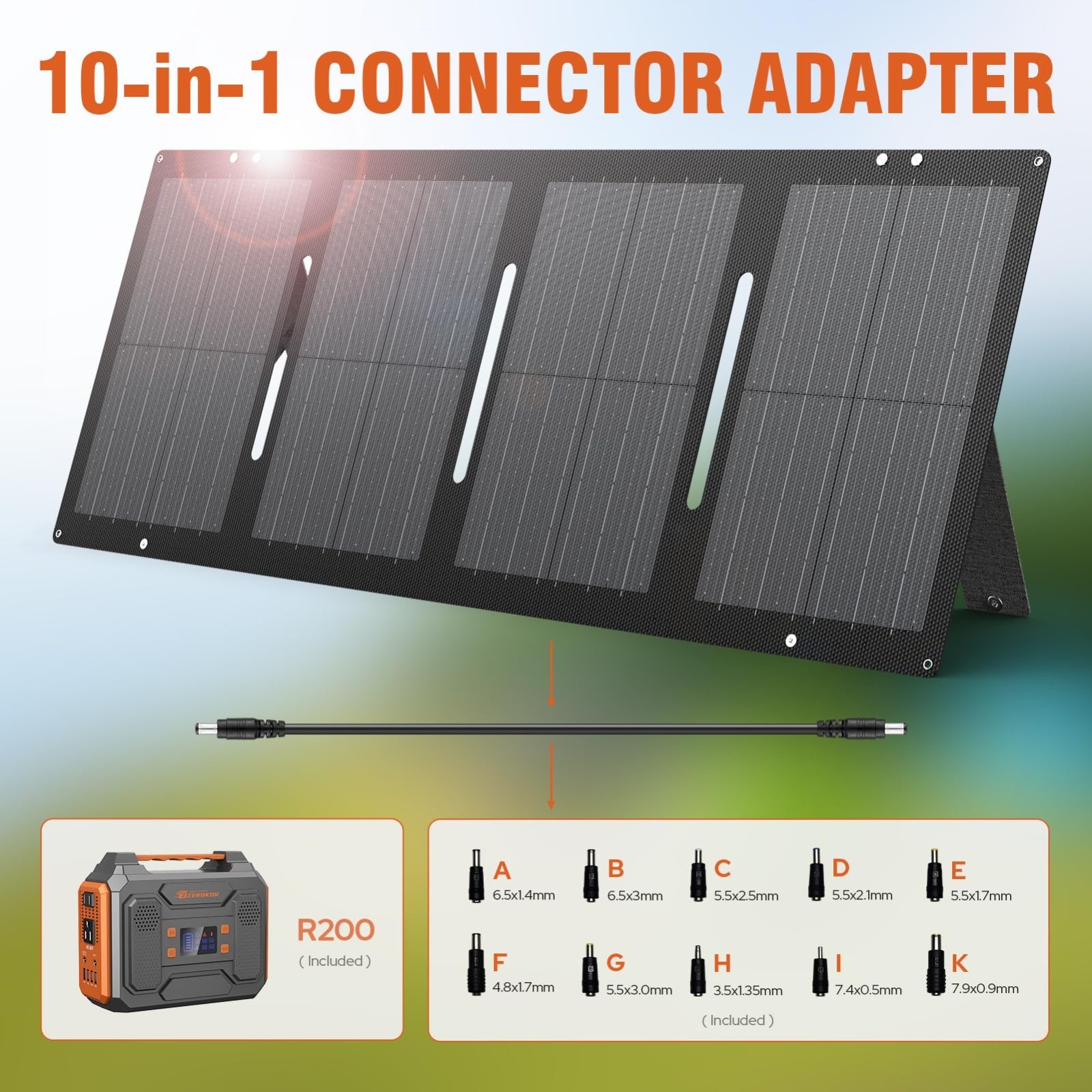 300W Portable Solar Generator & 60W Foldable Solar Panel, 280Wh Power Station fo