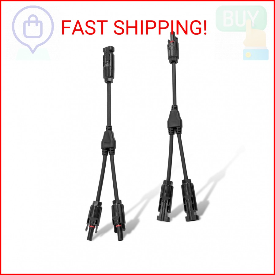 ECO-WORTHY Solar Connectors Y Branch Parallel PV Adapter Cable Wire Plug Tool Ki