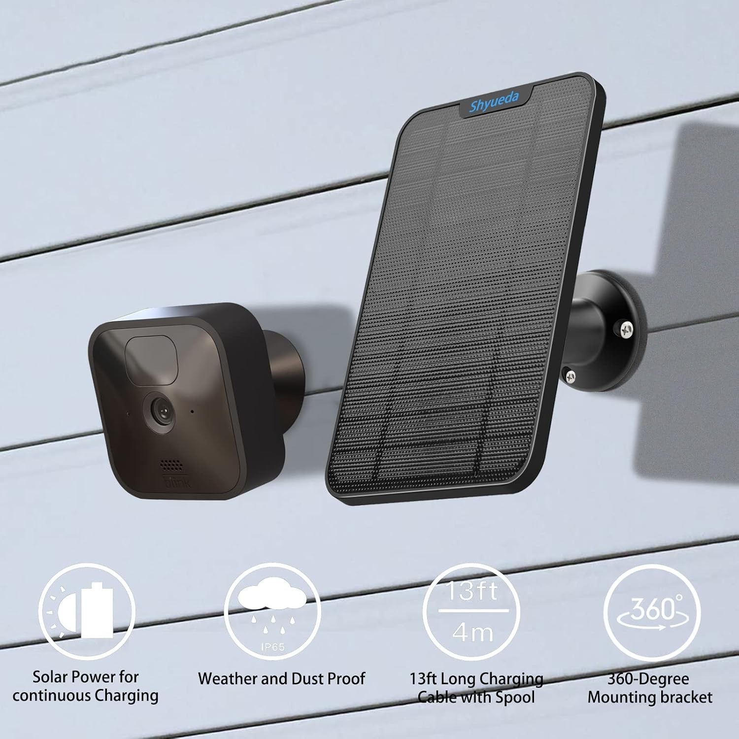 Blink Camera Solar Charger – 3 Pack Waterproof Panels