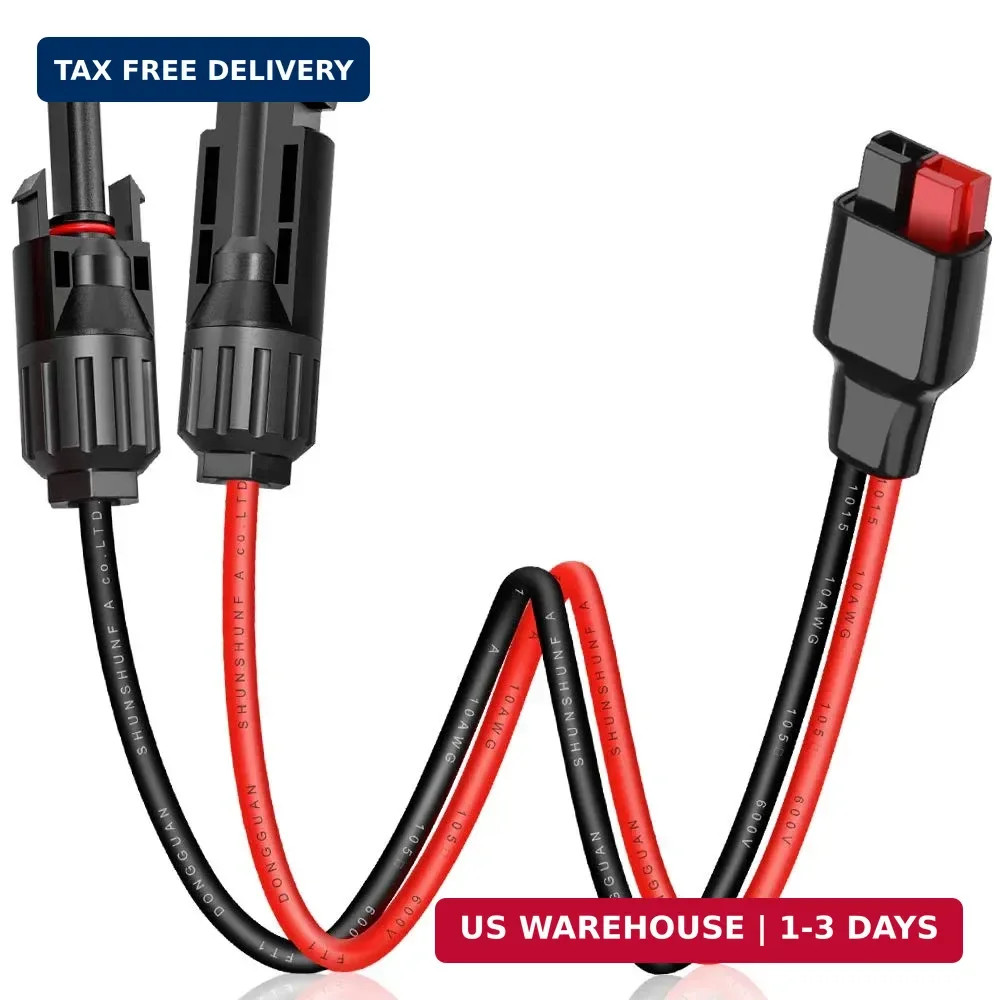 ELECTOP 10AWG Solar Panel Cable Connector Kit, Compatible with Solar Connector a