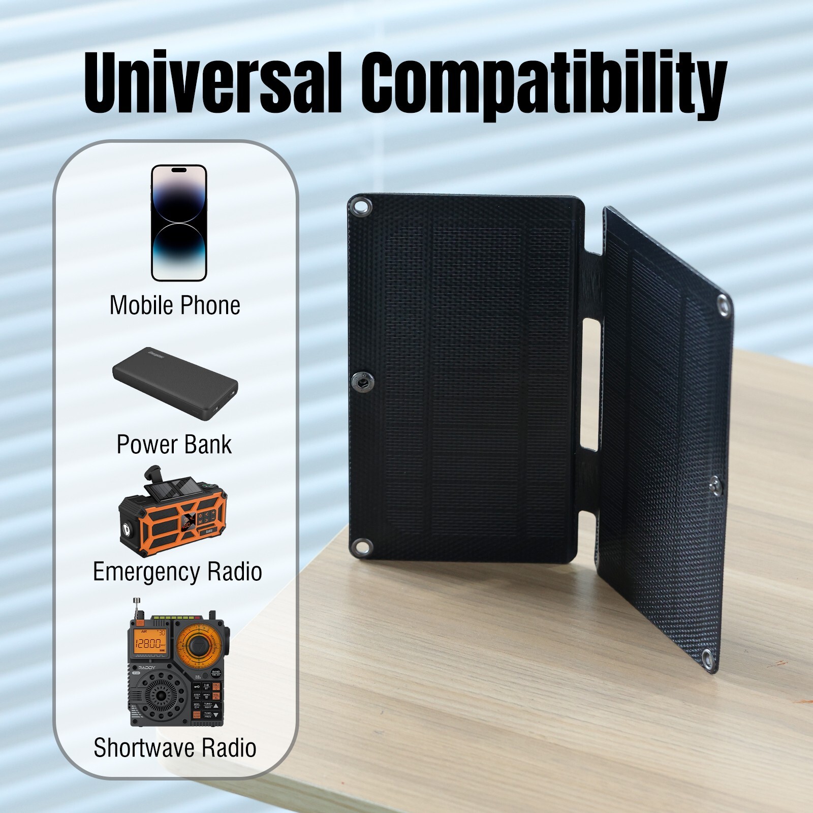 Raddy SP4 4W Portable Solar Panel 5V 0.8A Foldable Solar Charger Kit