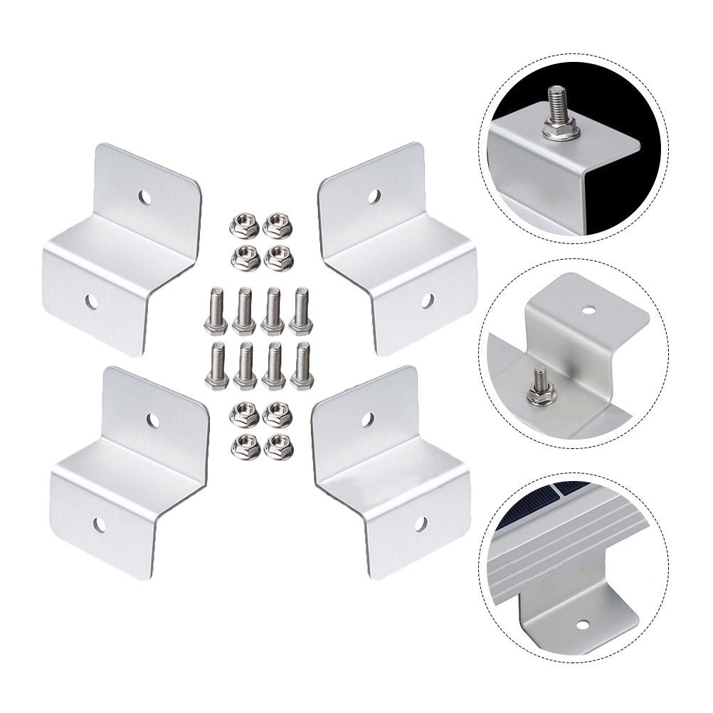 4 Pcs Mounting Hardware Solar Panel Bracket Corner Z Brackets RV