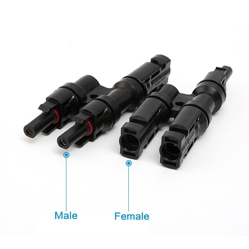Solar Panel Y T Branch Cable Connection Extension Waterproof Adapter Male Female