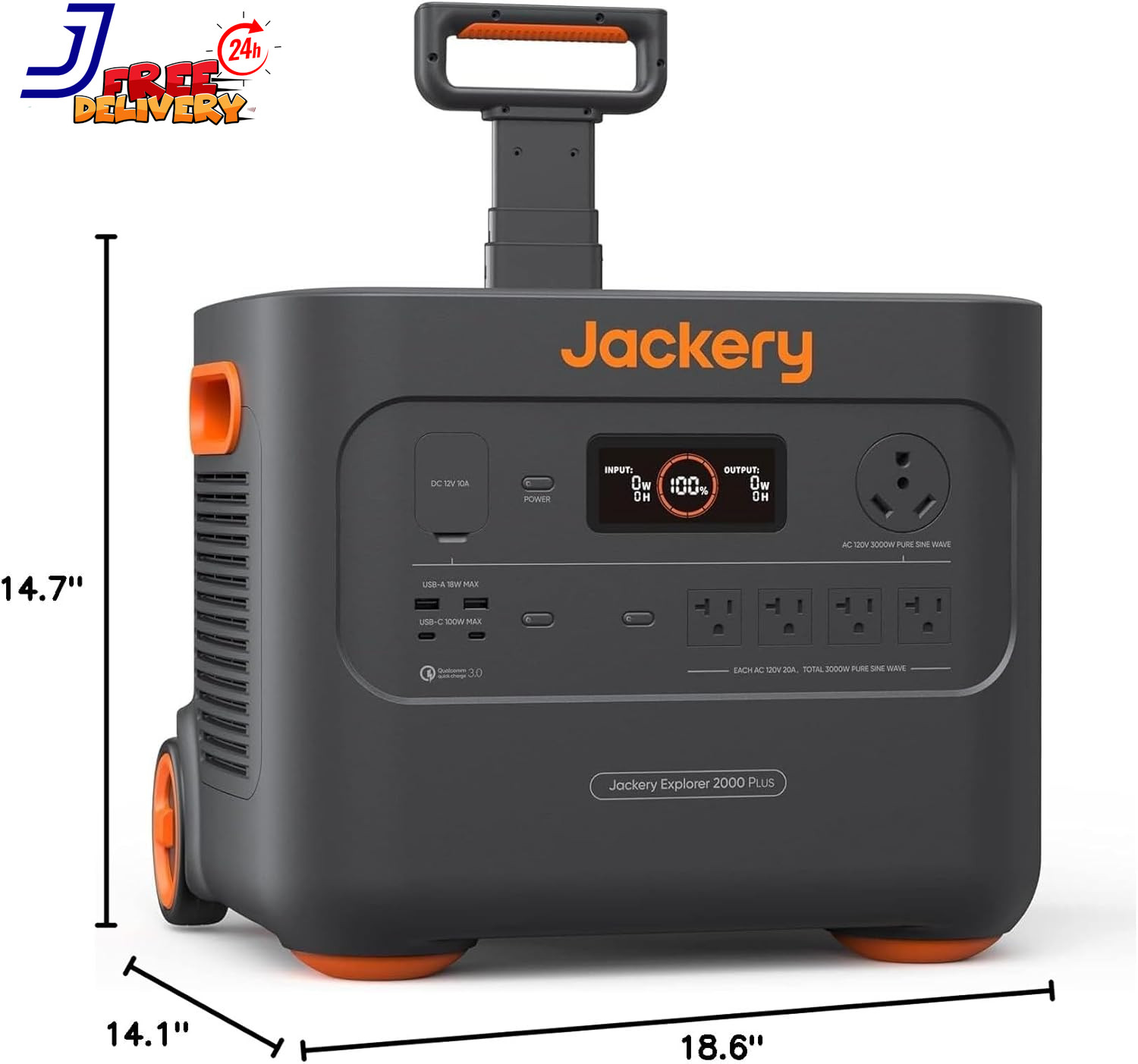 2000 plus Portable Power Station 2042Wh Lifepo4 Solar Generator 3000W AC Output