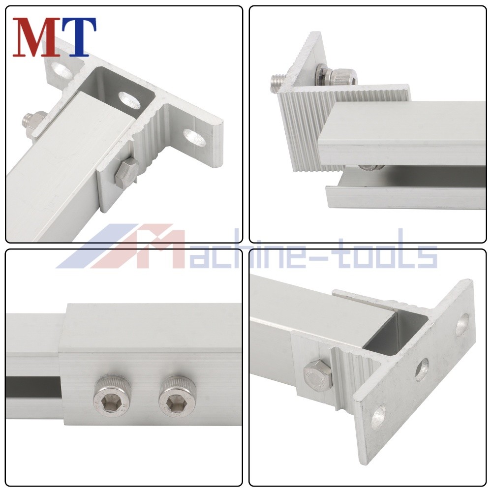 2 Set Weatherproof Aluminum Solar Bracket Adjustable Tilt Rack for 50W-450W