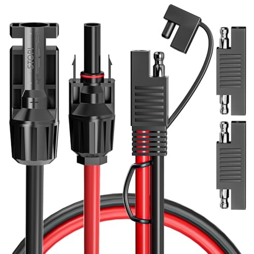 Solar Panel Connector to SAE Adapter Cable 10AWG 60cm 50A 600V