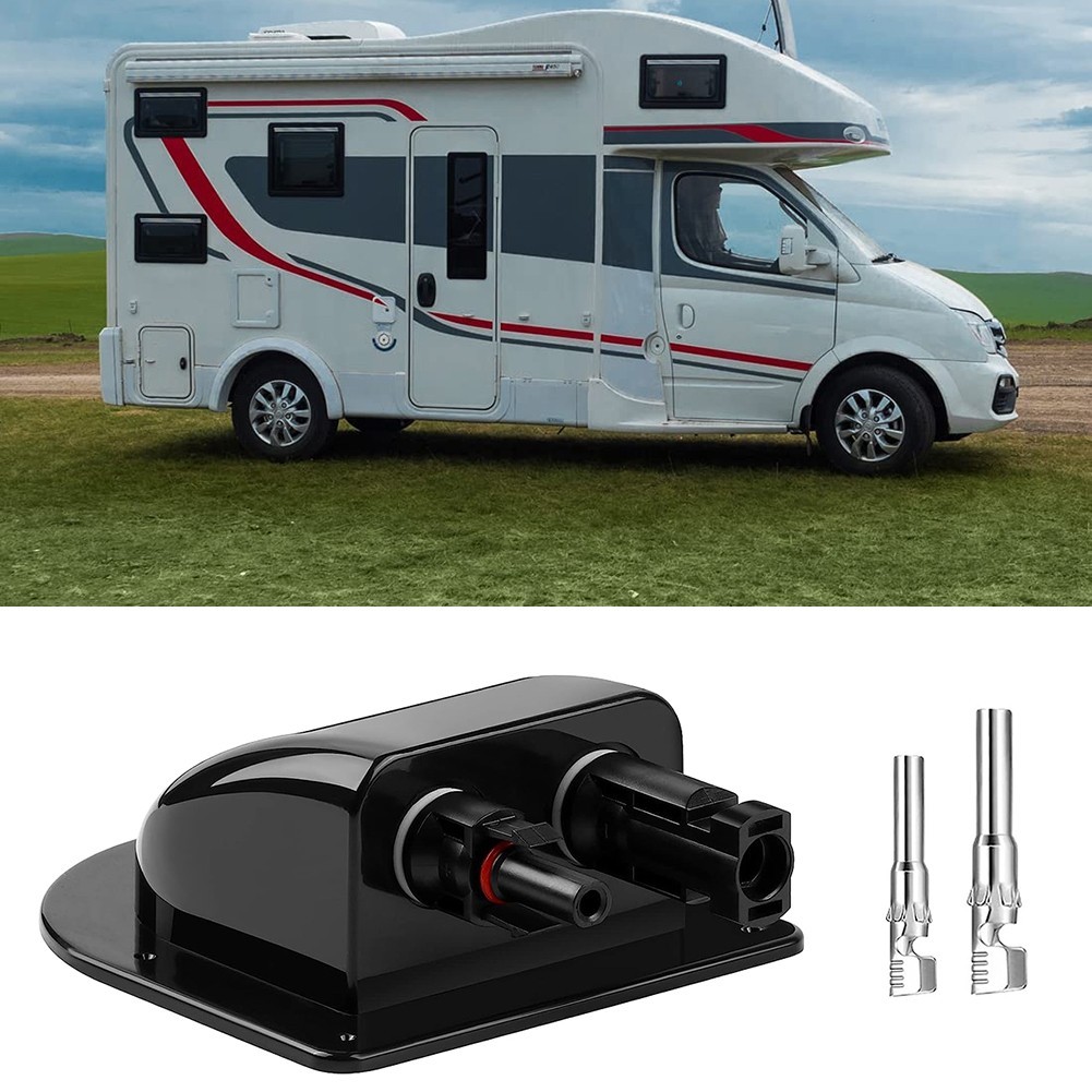 RV Solar Connection Box Safety Solar 12 X 9.5 X 4cm Black High Quality