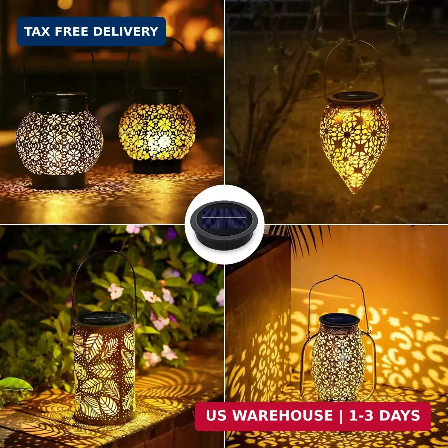 Akynite 2-Pack Large Solar Light Replacement Top, 4.13 Inch Outdoor Solar Panel