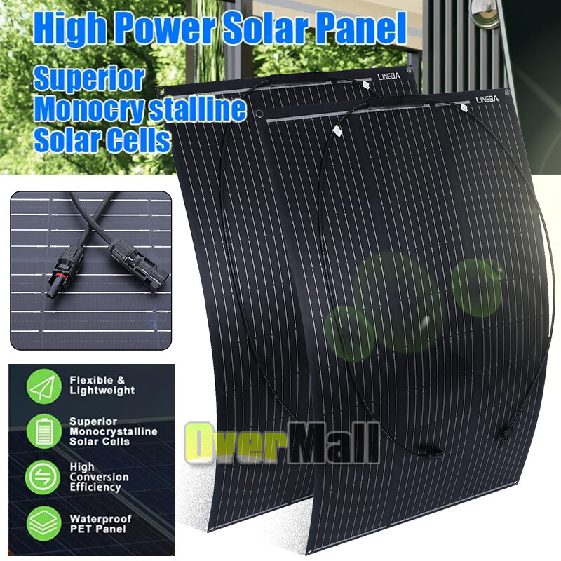 100W 200W 400Watt 18V Monocrystalline Solar Panel for Home RV Camping Off Grid