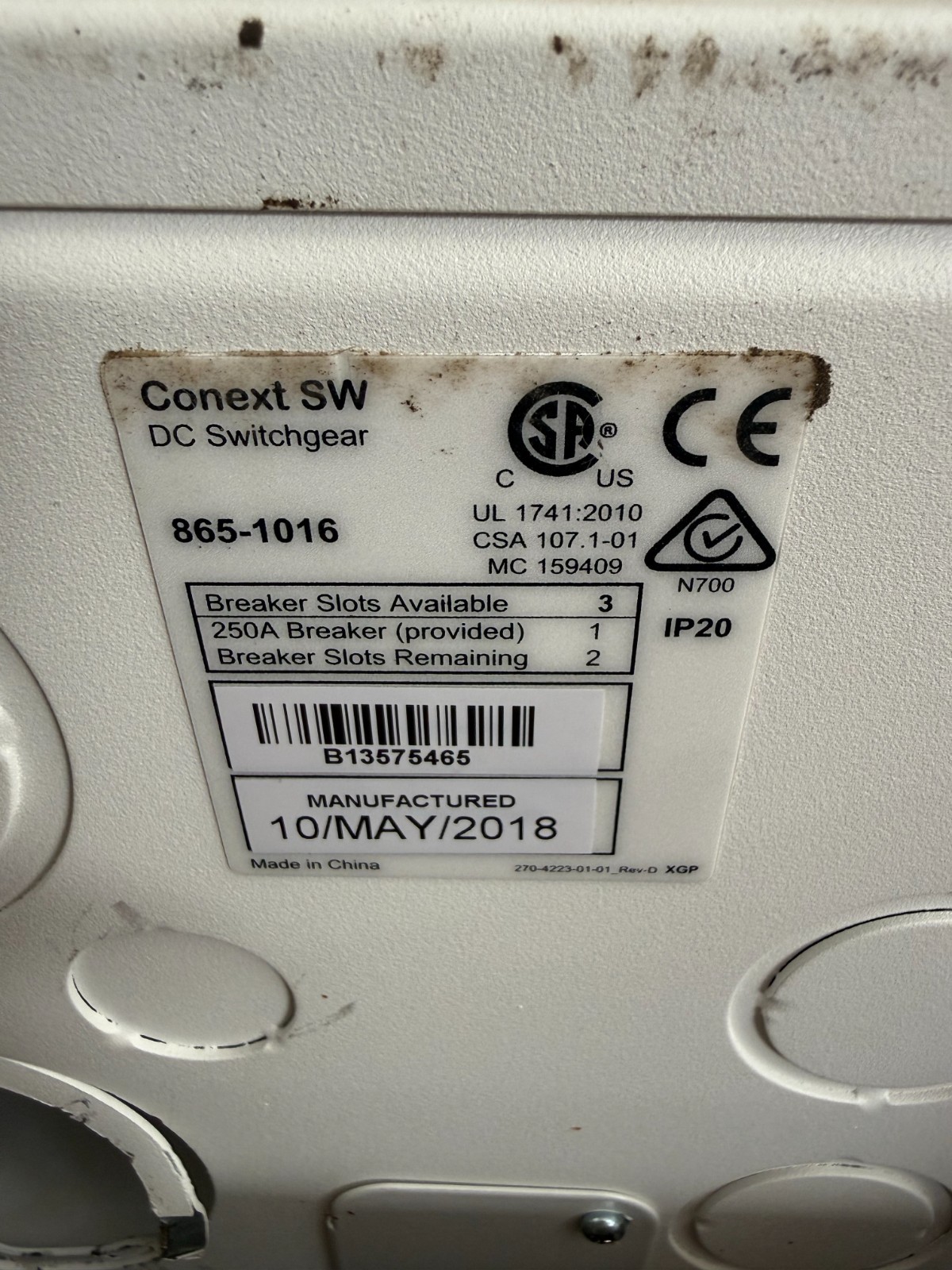 Schneider Electric – Solar/Battery Control System