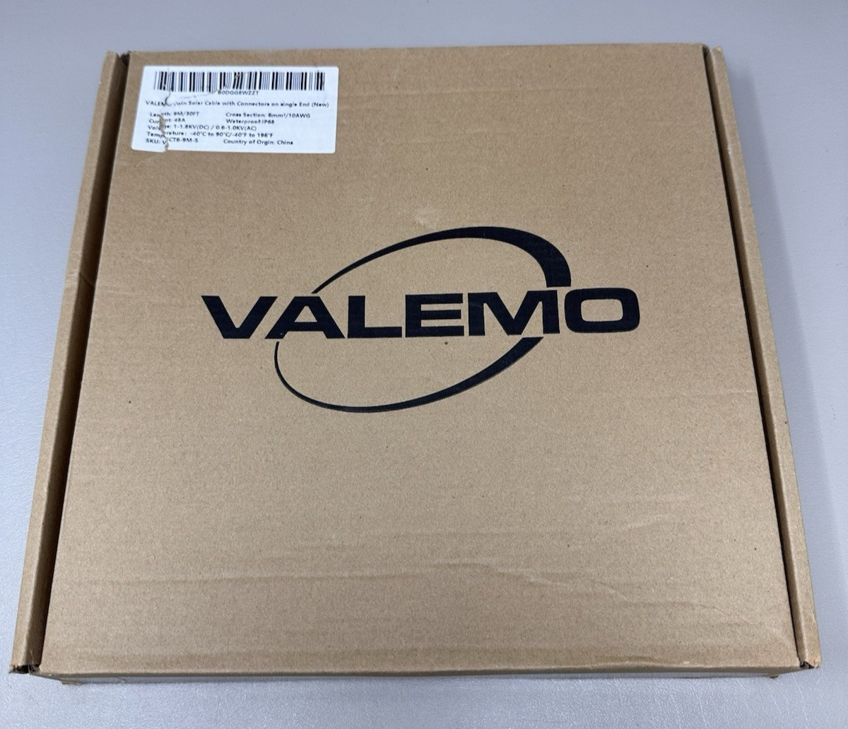VALEMO Twin Solar Cable Connectors On Single End 30ft 9M 2 x 10 AWG VSCT-6-9M-S