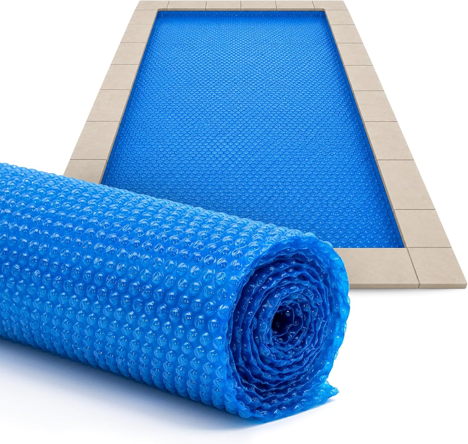 Blue 10 Ft X 16 Ft Rectangle Solar Cover | 8 Mil | Heat Retaining Blanket for Re