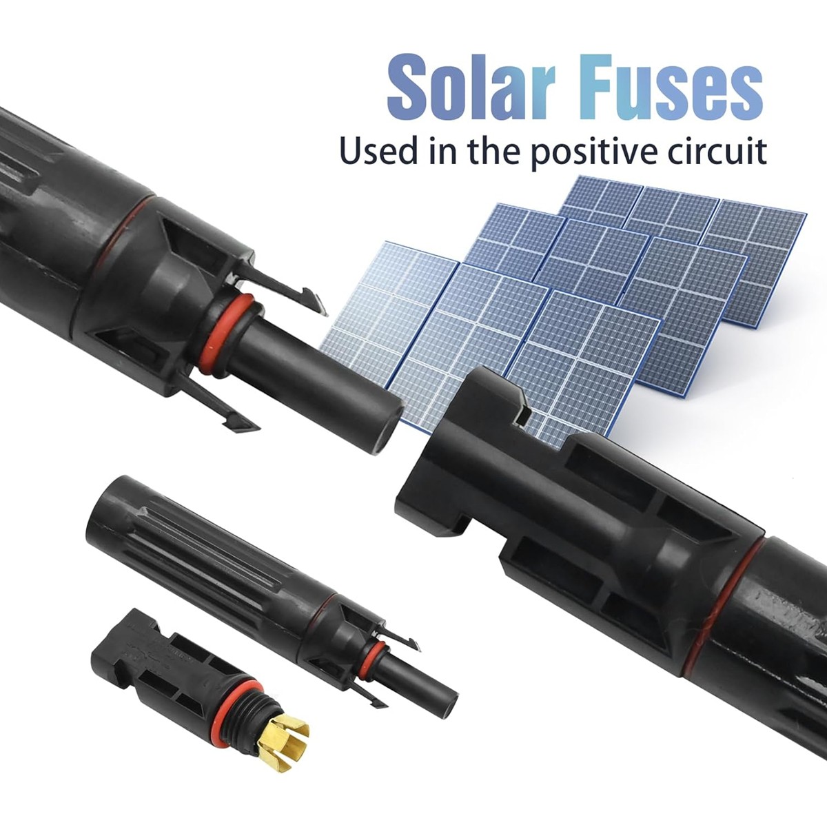 10~32A Quick Release Fuse Holder In-line Solar Panel Cable PV Connector 1000V DC