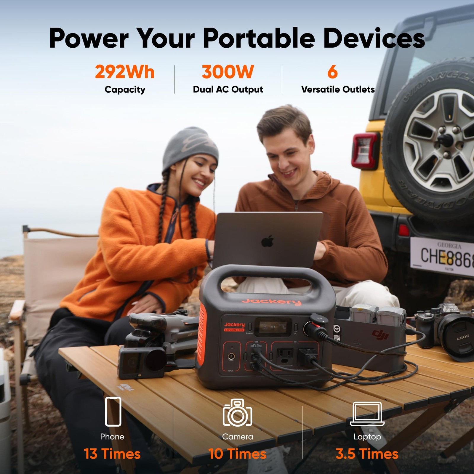 Jackery Solar Generator 300, 292Wh Power Station with 40W Solar Panel
