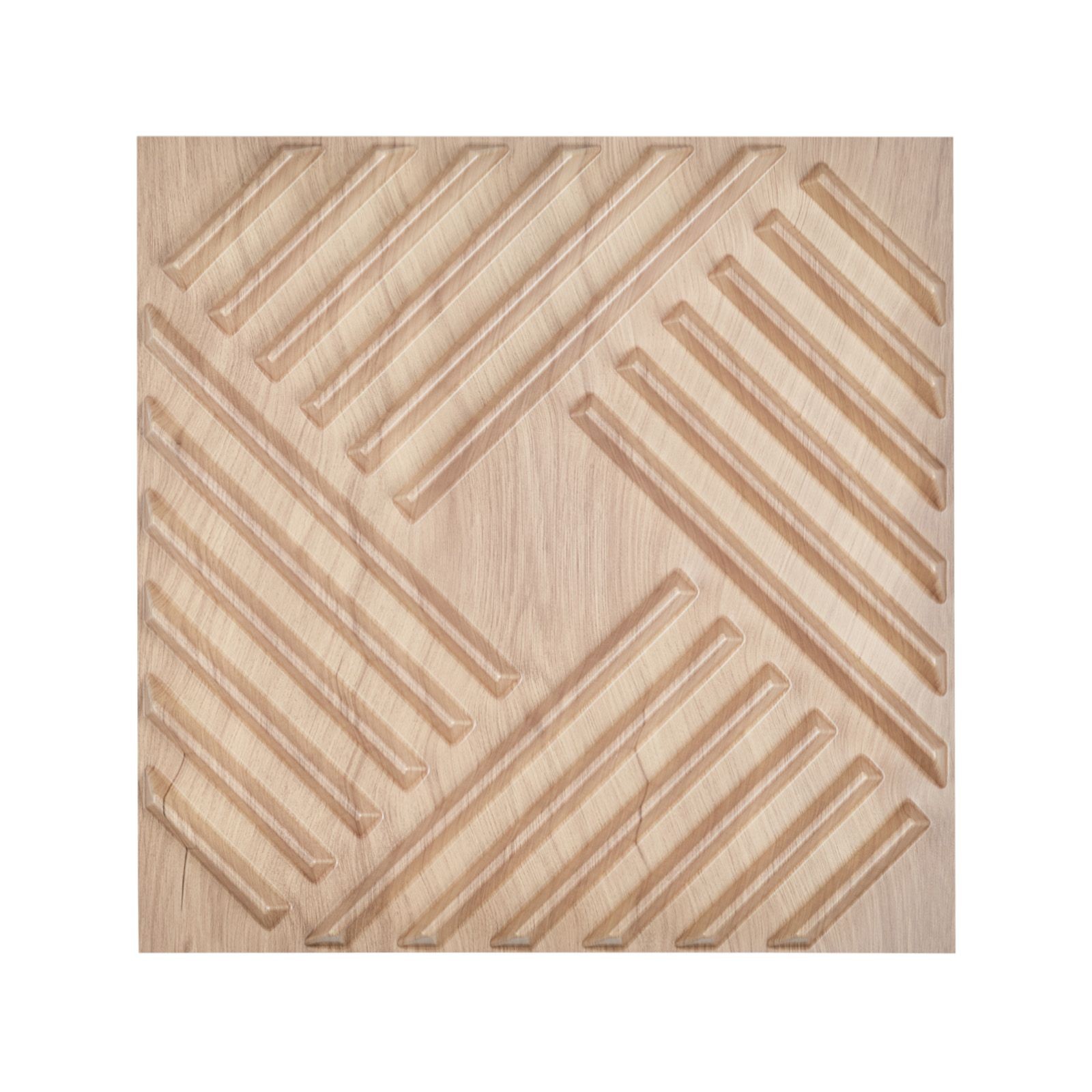 3D Wall Panels 12 – Pack 19.7×19.7in PVC Light Wood Accent Wall Decor