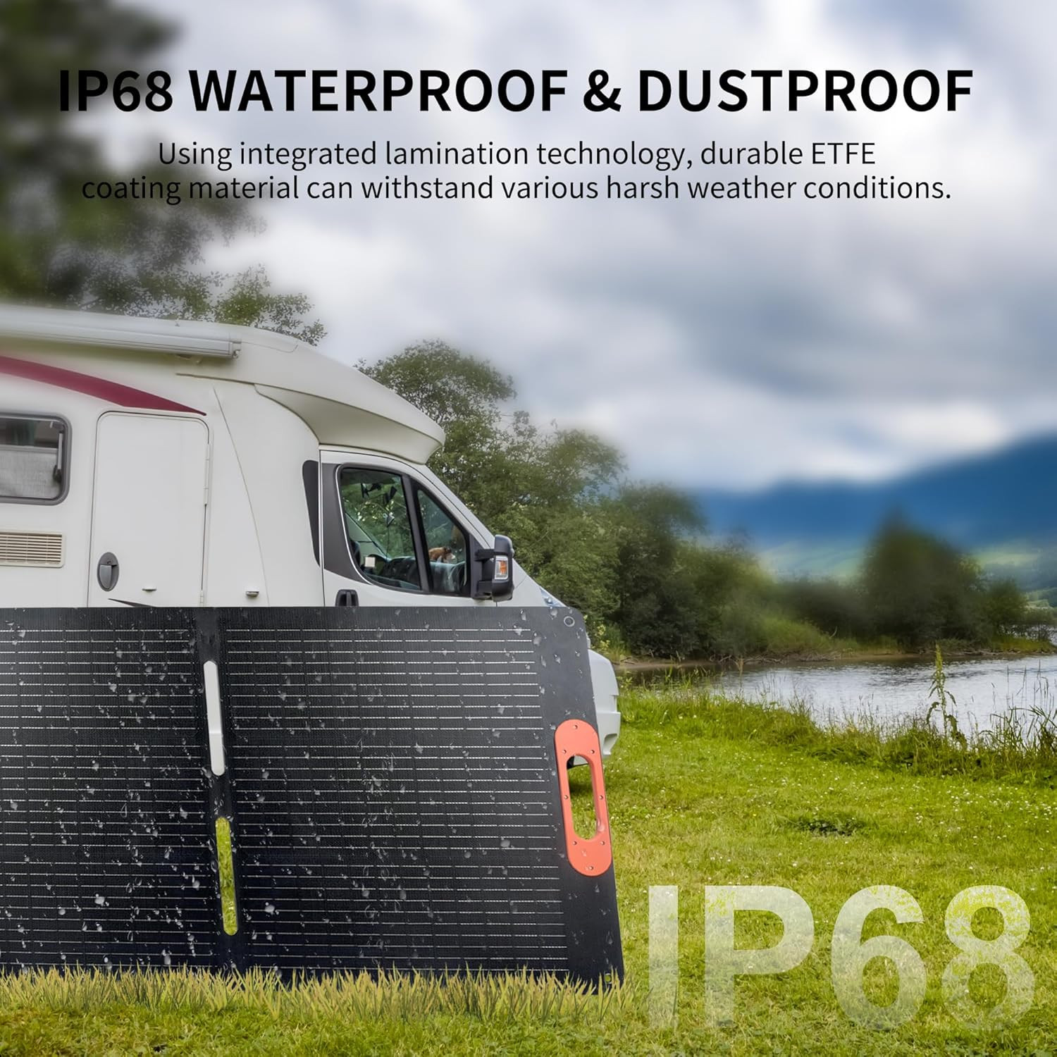 200W Solar Panel with MC4 Output, 3-in-1 DC Connector for Outdoor Use