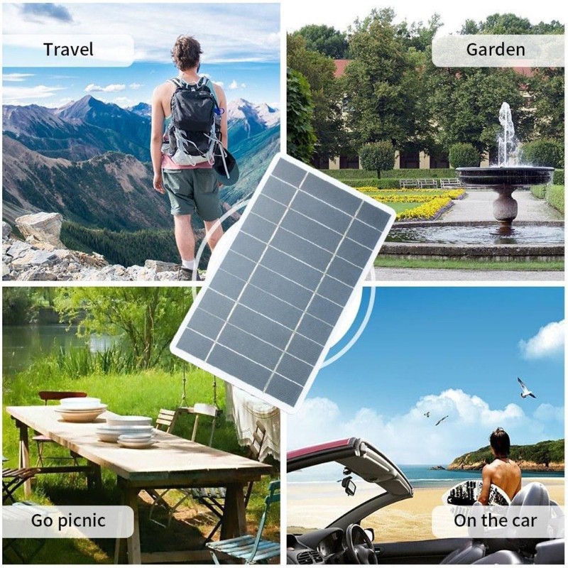 Outdoor Phone Battery 5V Flexible Solar Panel Battery with USB Port