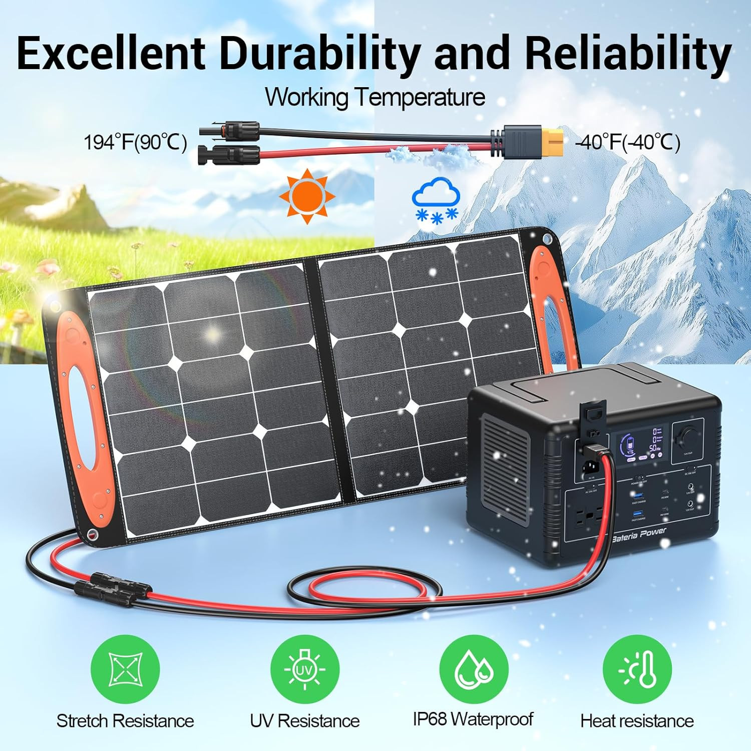 50FT 10AWG Solar Connector to XT60 Adapter Extension Cable, Solar Panel to XT60