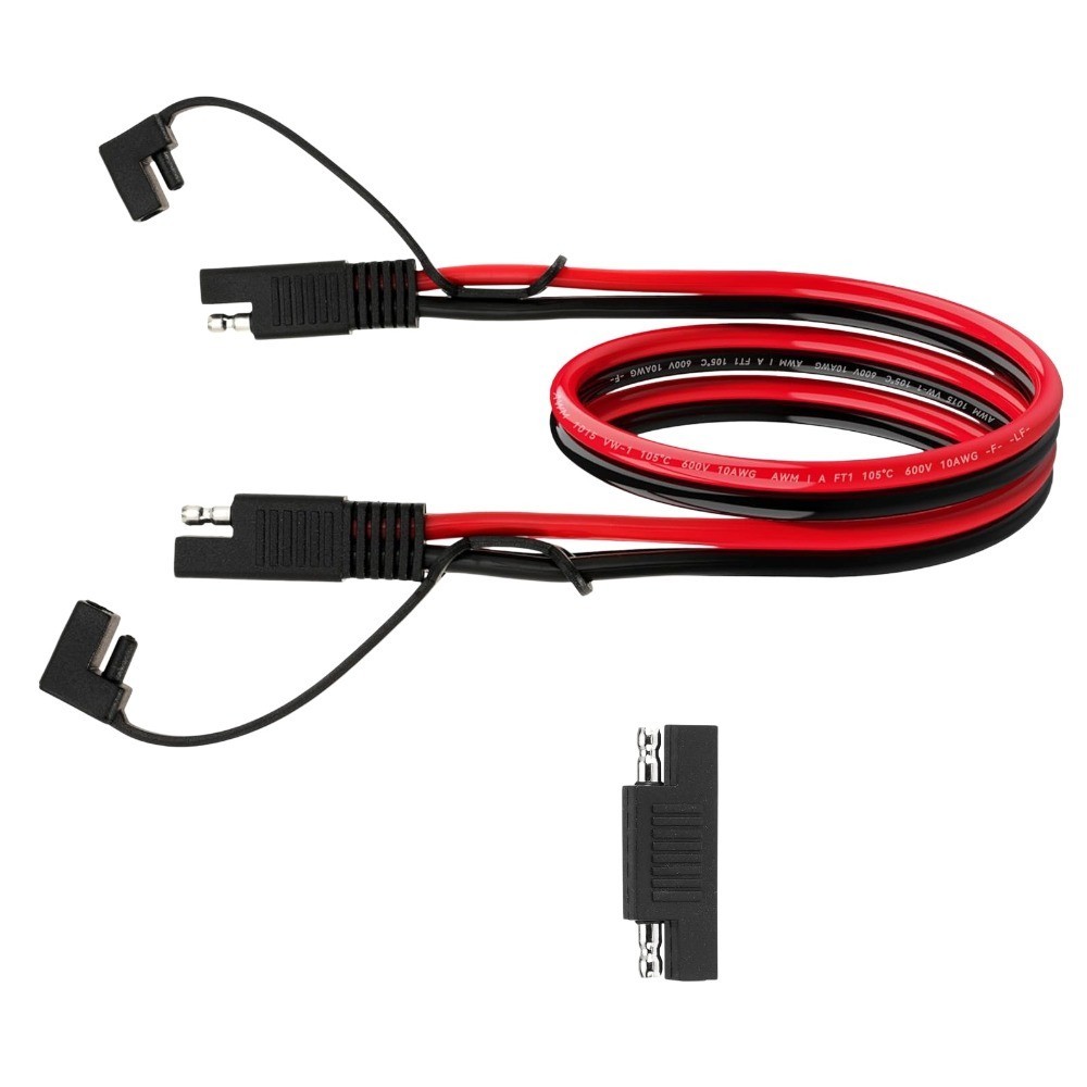 1FT 10AWG SAE Extension Cable for Power Delivery, for Solar Panel RV Battery