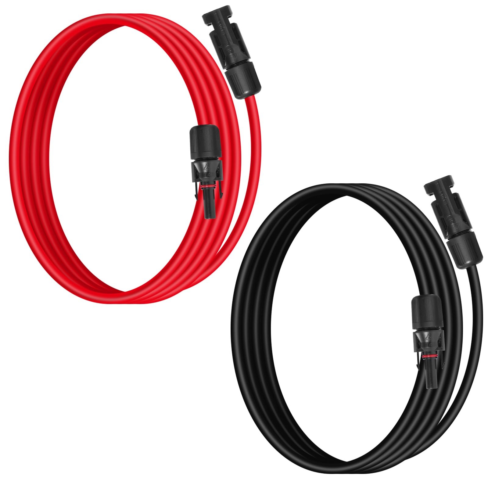Behaunty 10AWG (6mm²) Solar Panel Extension Cable 3FT – Black & 3 FT,