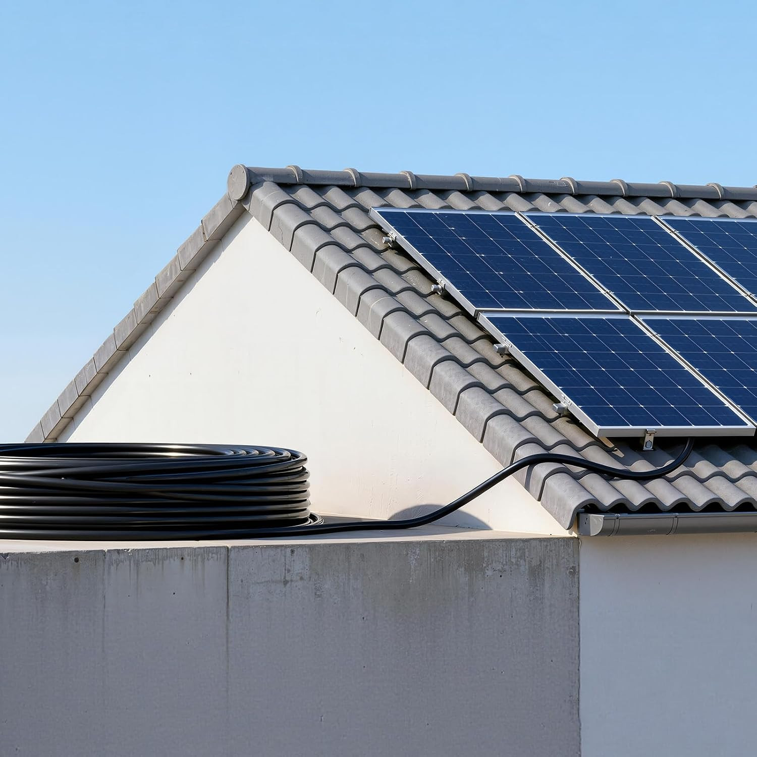 Solar Panel Wire, 50 Ft Black + 50 Ft Red Kit, 10 AWG (6 Mm²) Solar Panel Extens