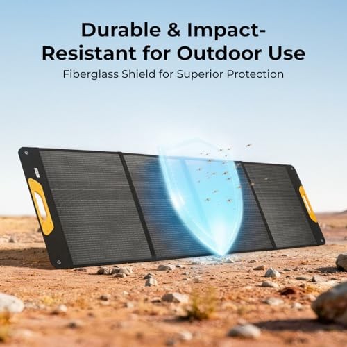 BougeRV Portable Solar Panel, Fiberglass Solar Charger, Up to 25% 200W
