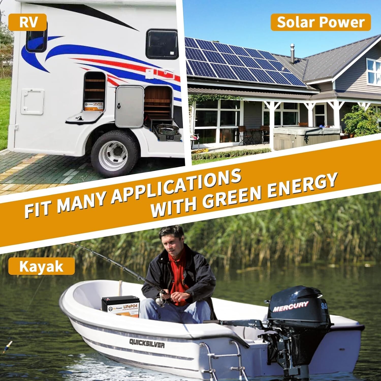 BtrPower 12V 100Ah Lithium lifepo4 Battery For RV Marine Solar System Deep Cycle