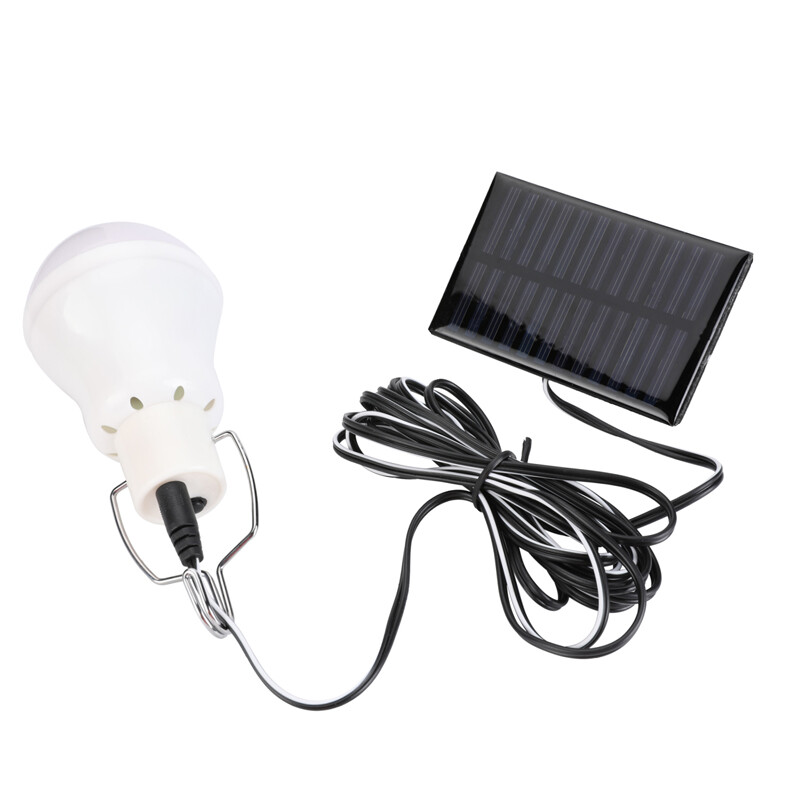 1W 6V Mini Solar Panel & 15W Rechargeable LED Light Bulb for Camping Garden US