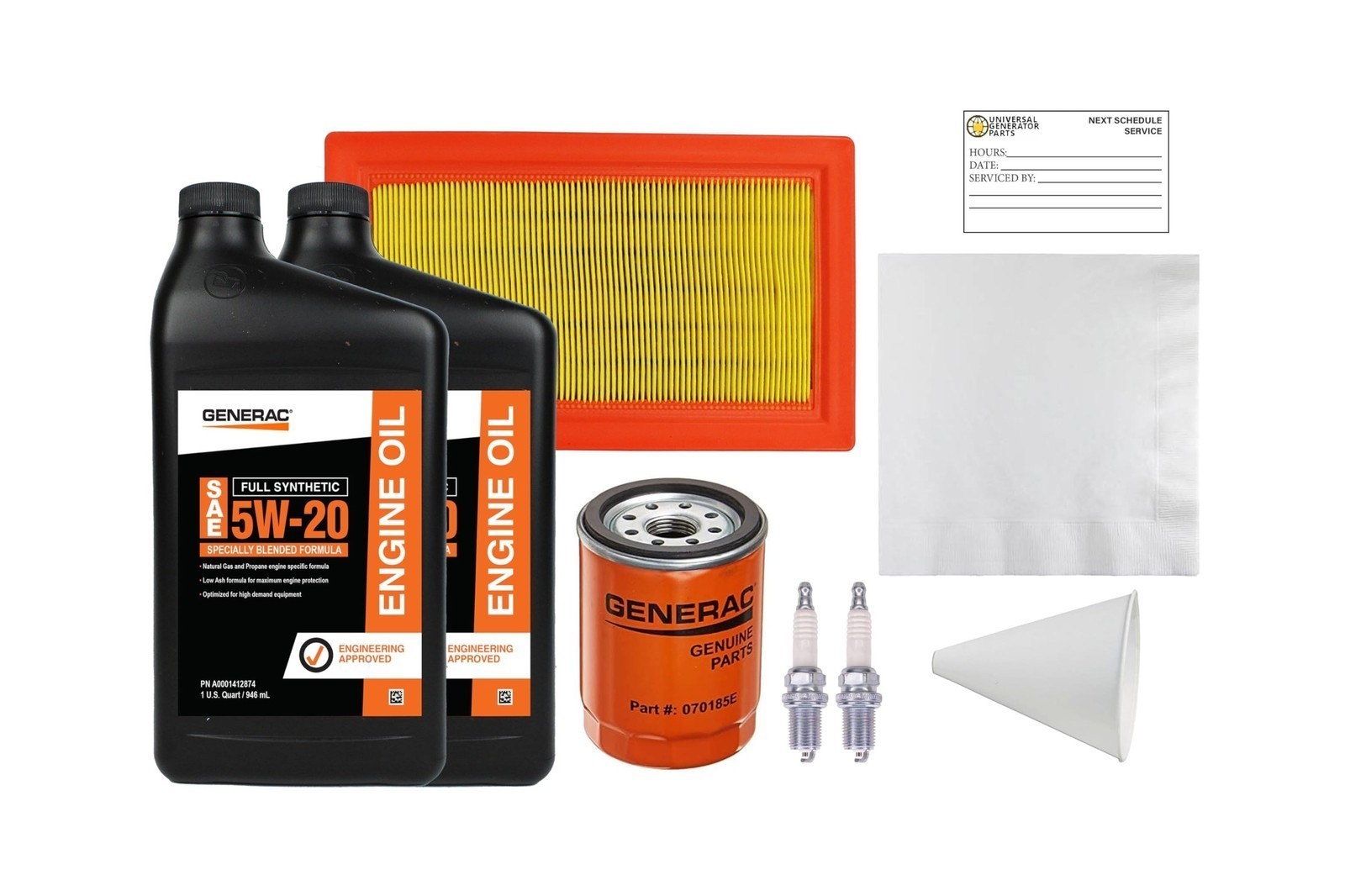 Generac 5w-20 Maintenance Kit for 20kw and 22kw with Oil (2013+ Evolution Mod…