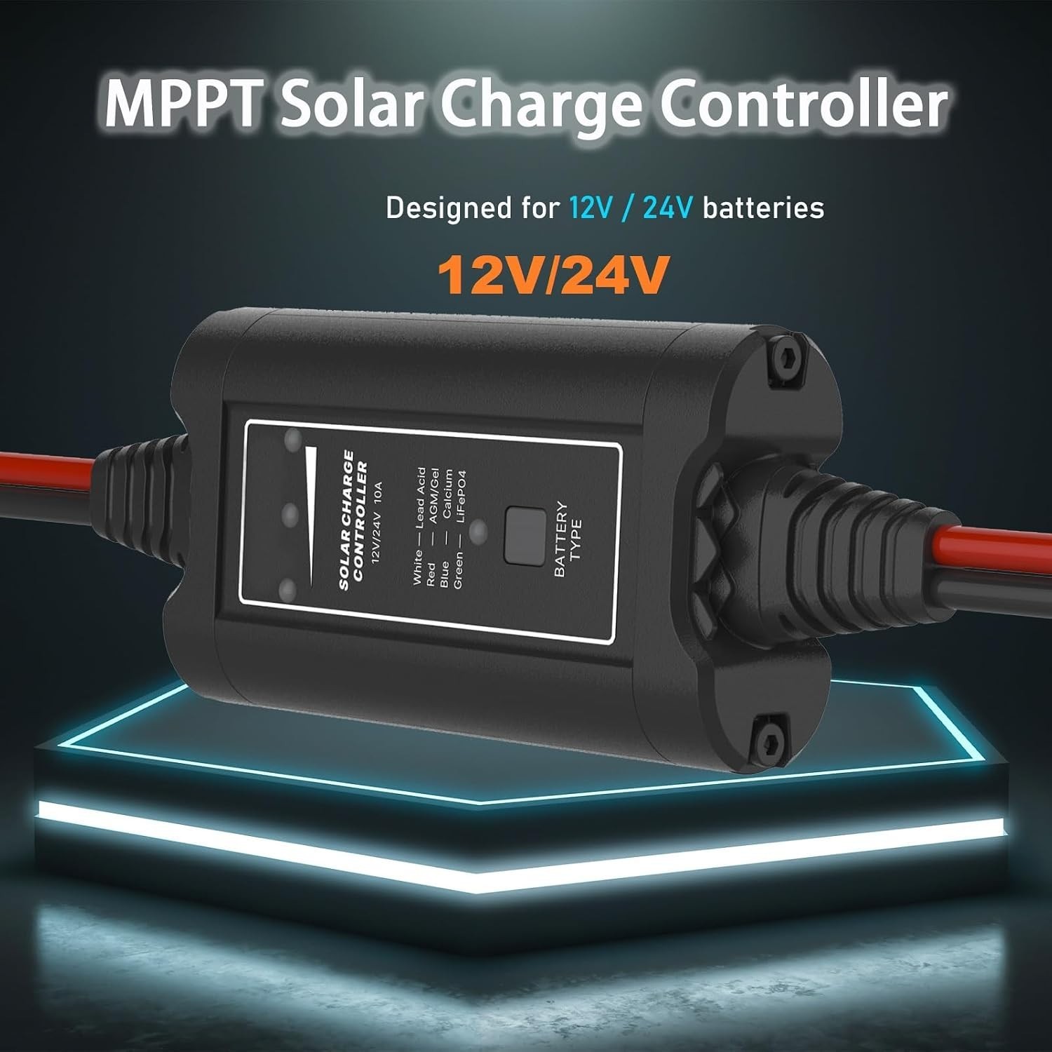 Universal 10W Solar Charger with LED Indicator – Extend Battery Life for 12V/24V