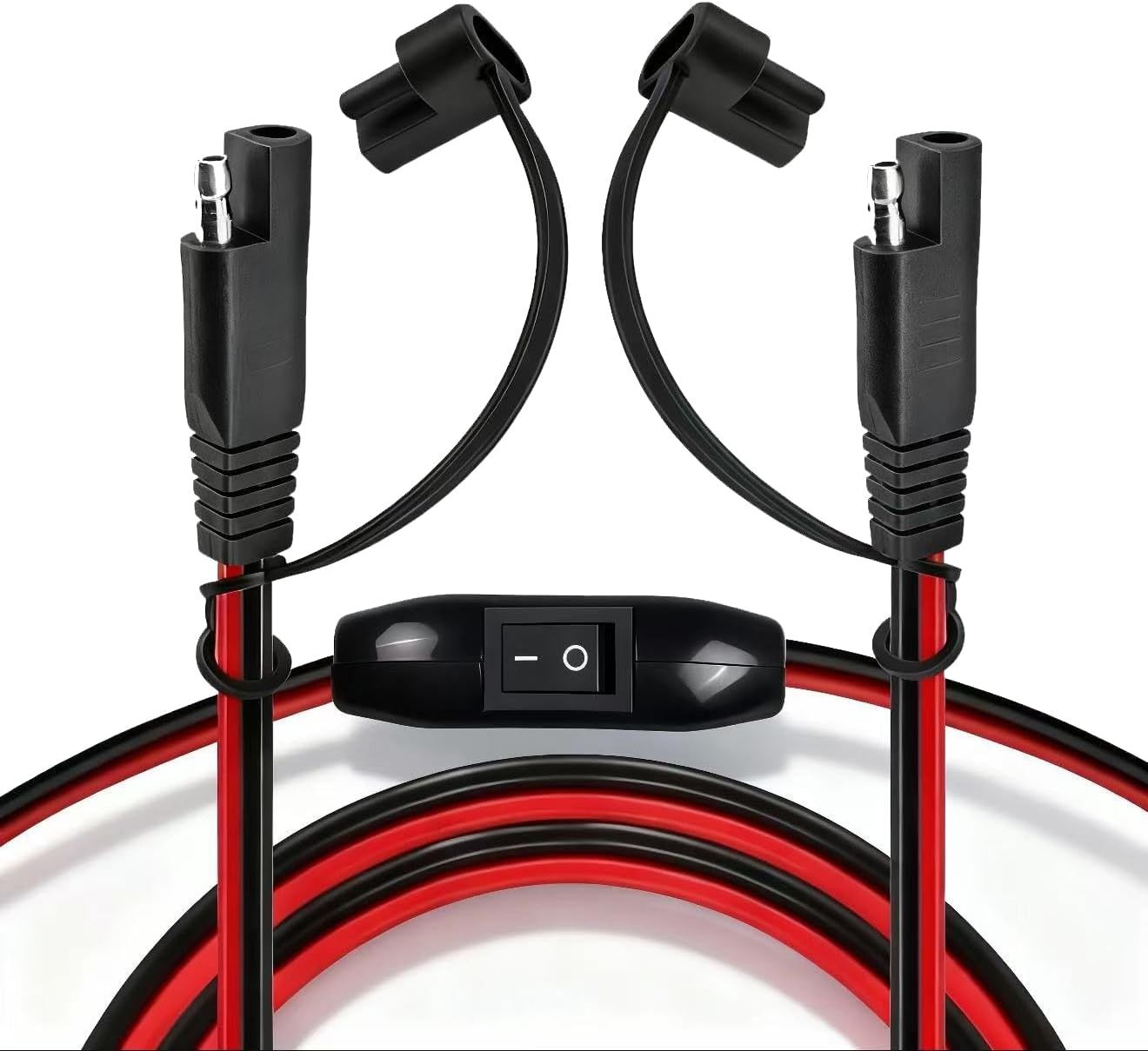 30FT SAE Extension Cable for Solar Panels, Cars, RVs, Boats, 16 AWG