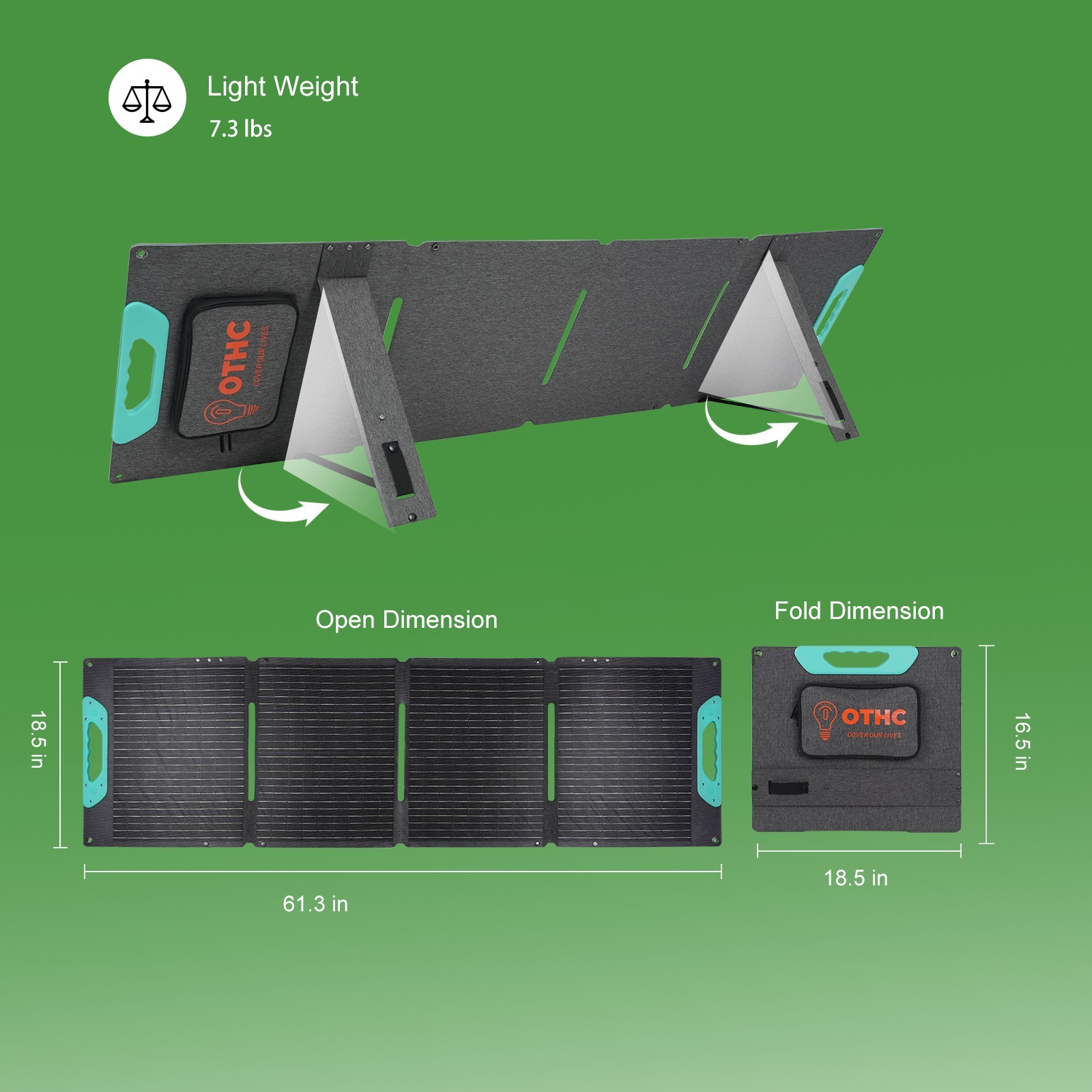 100 watt solar panels waterproof with USB & Type-C Output for Outdoor Camping RV