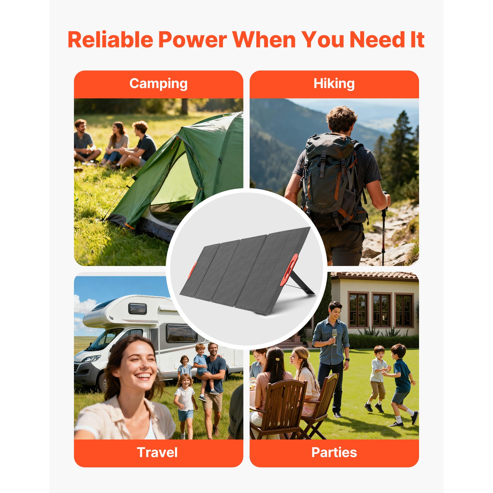 Uimoso 300W Foldable Monocrystalline Solar Panel with Portable ETFE Design