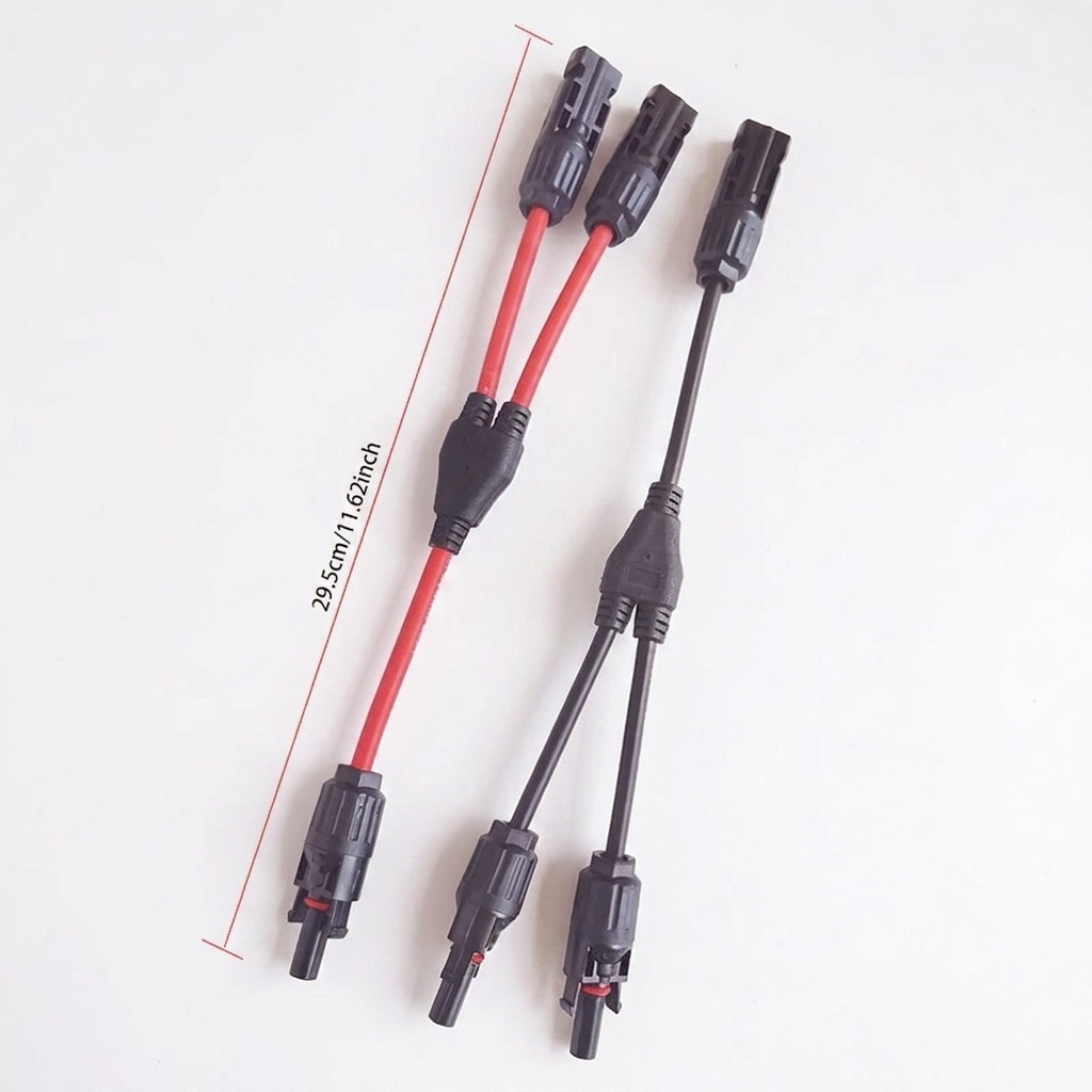 Solar Panel Y Branch Cable Connection Waterproof Adapter Connector Extension