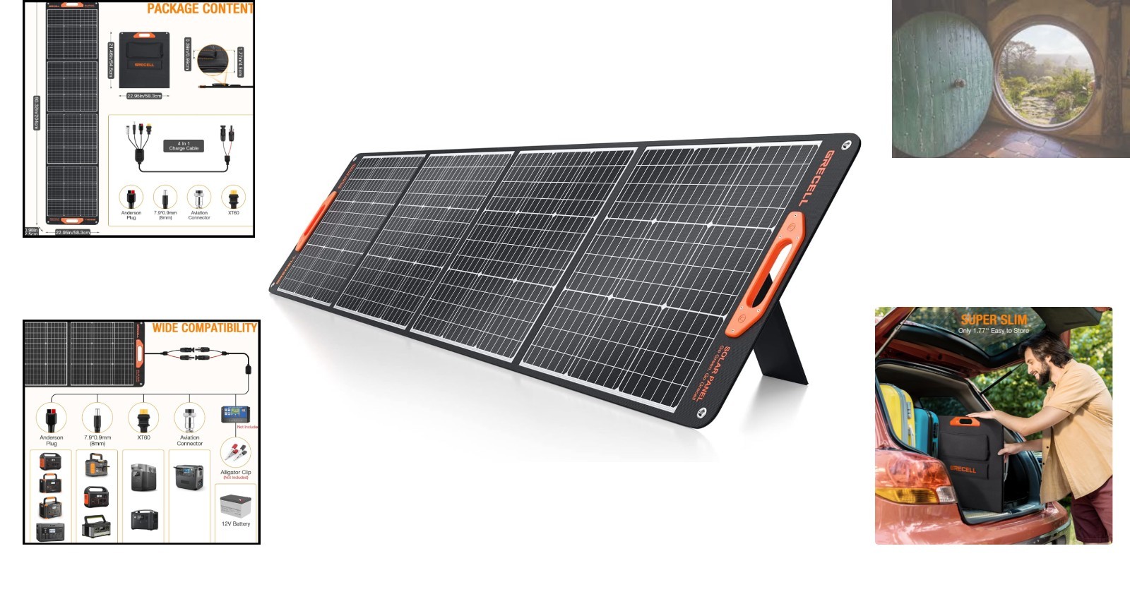 200W Portable Monocrystalline Solar Panel – Lightweight & Flexible Solar Charger