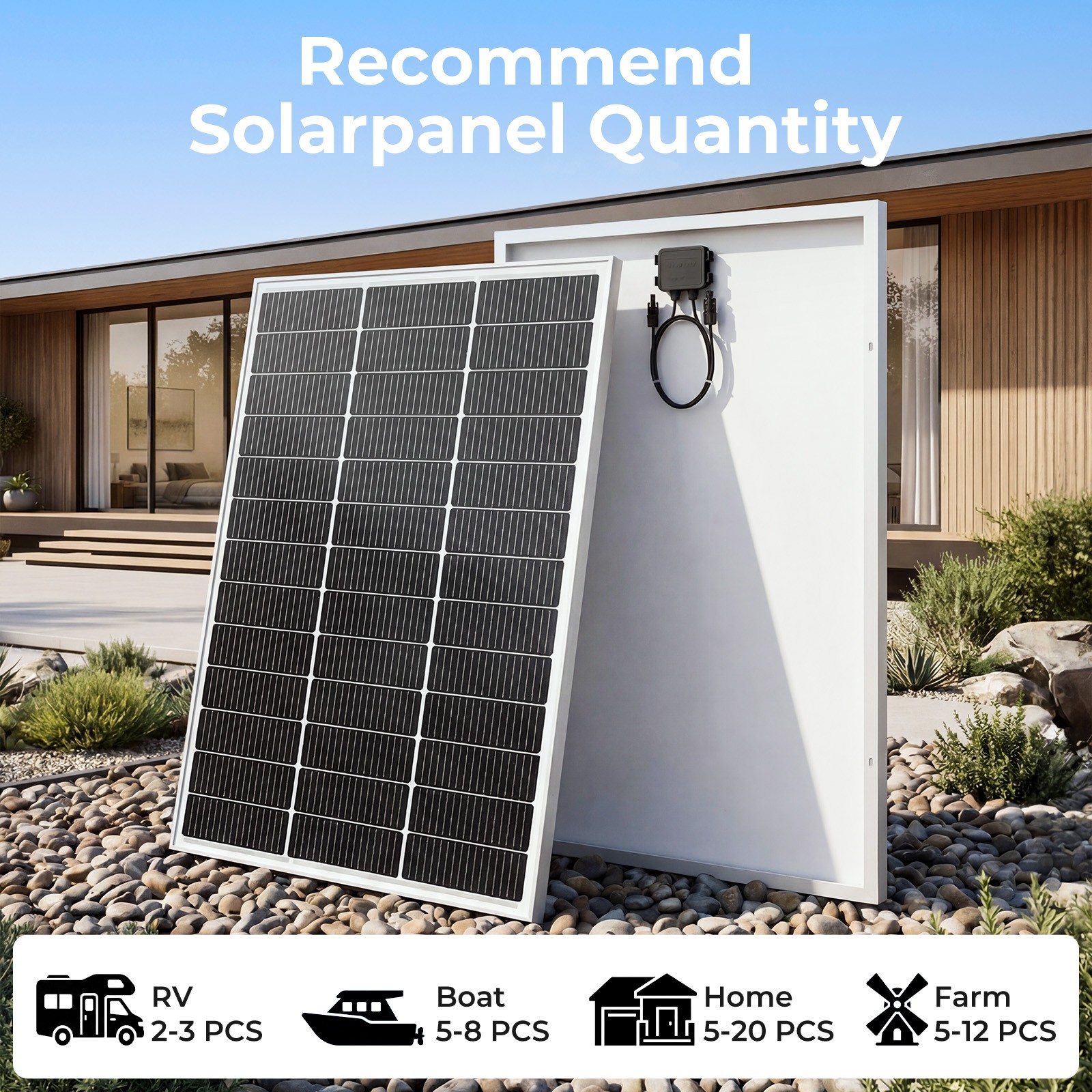 100W N-Type Solar Panel 16BB 25.6% High Efficiency PV Module Power RV Home Car