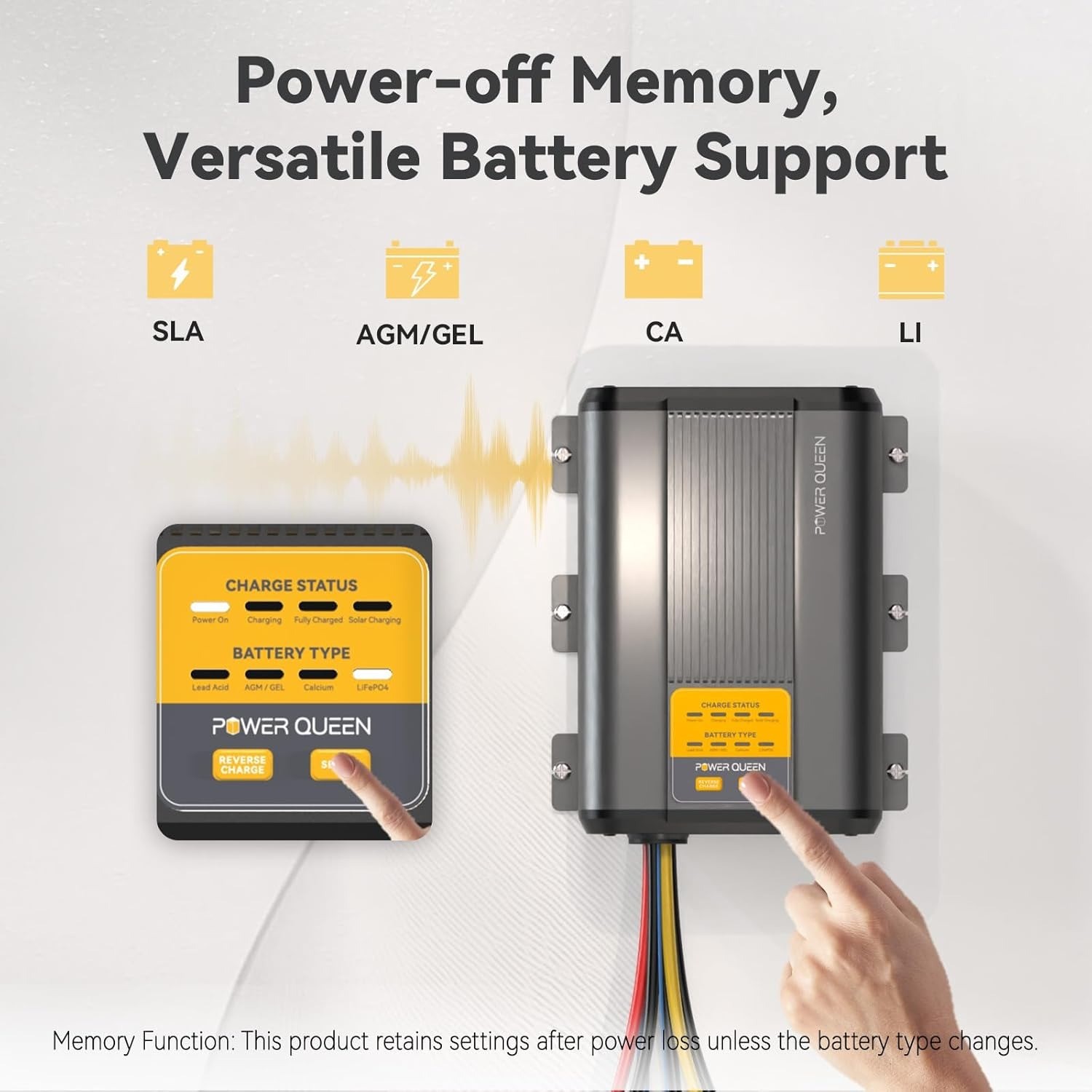 Power Queen 12V 40A DC to DC On-Board Charger for Solar Panel/Alternator 7154A1A