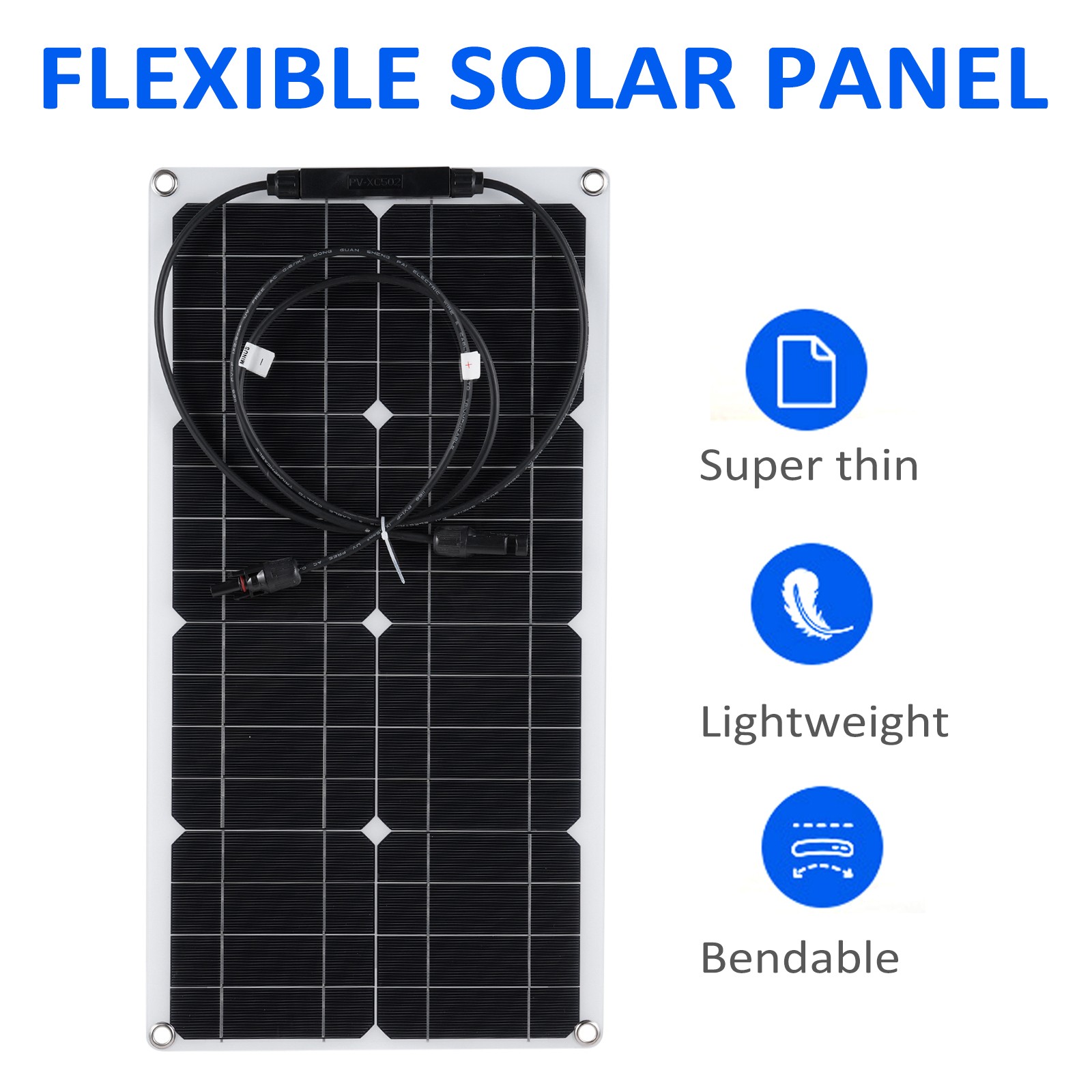 25W 16V Portable Solar Panel Kit Outdoor Waterproof Flexible Solar Panel W IYYI